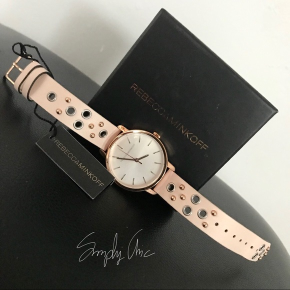 Rebecca Minkoff embellished leather strap watch - Picture 4 of 6